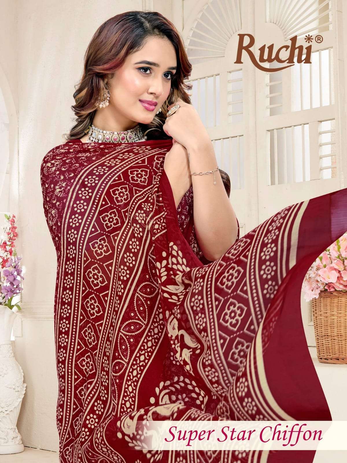 Ruchi Saree Super Star Chiffon Vol 249 Chiffon Saree With Fancy Blouse - Amrah Wholesale