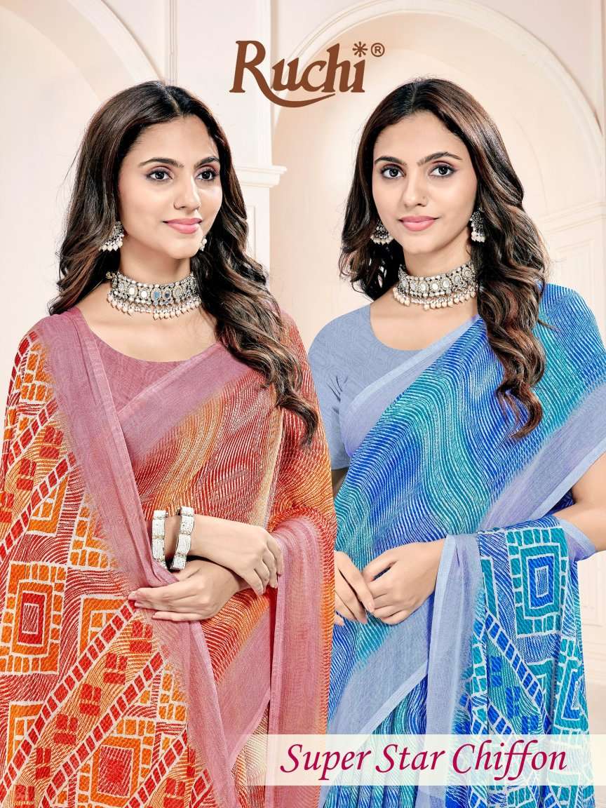 Ruchi Saree Super Star Chiffon Vol 255 Chiffon Saree