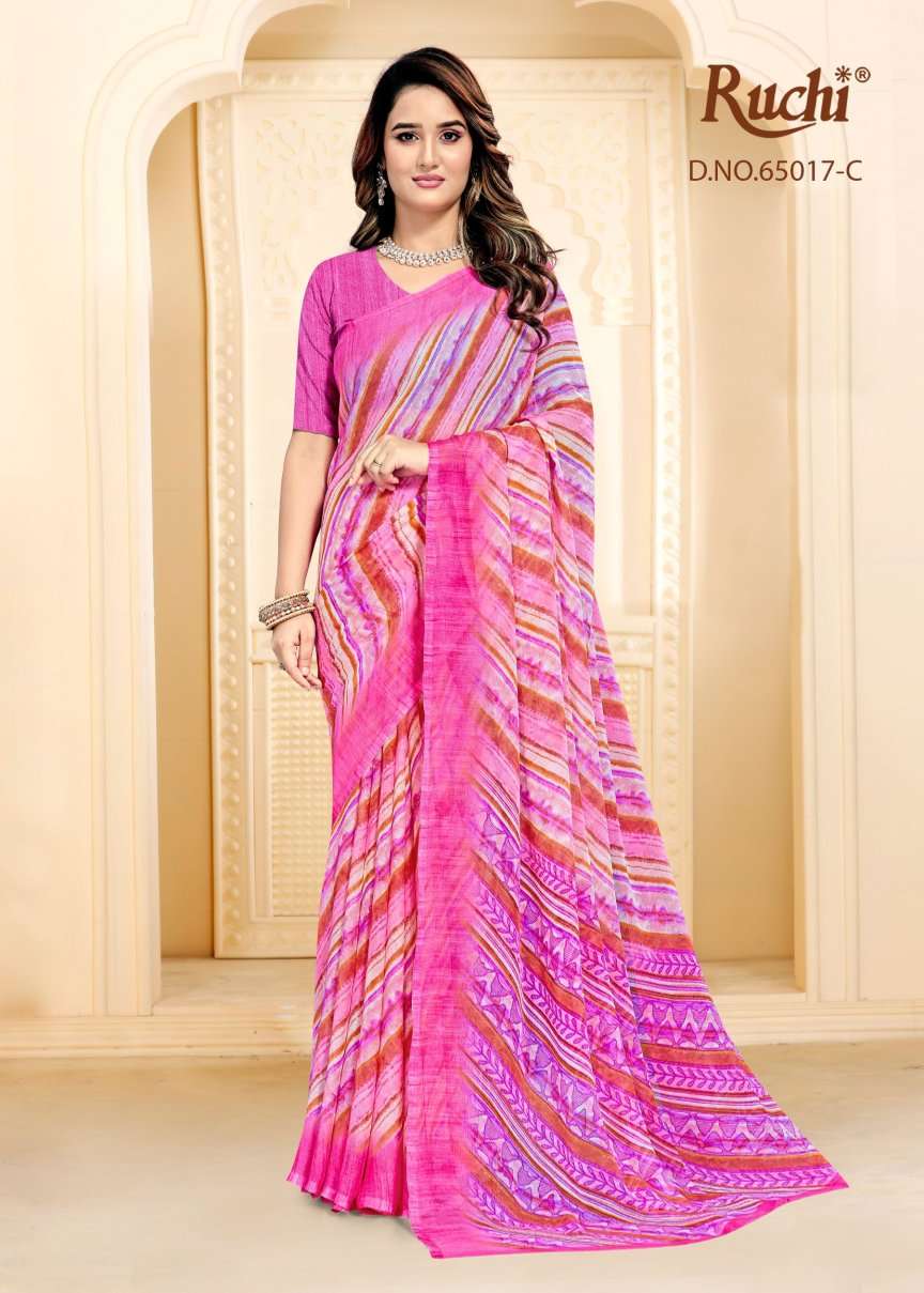 Ruchi Saree Super Star Chiffon Vol 256 Chiffon Saree