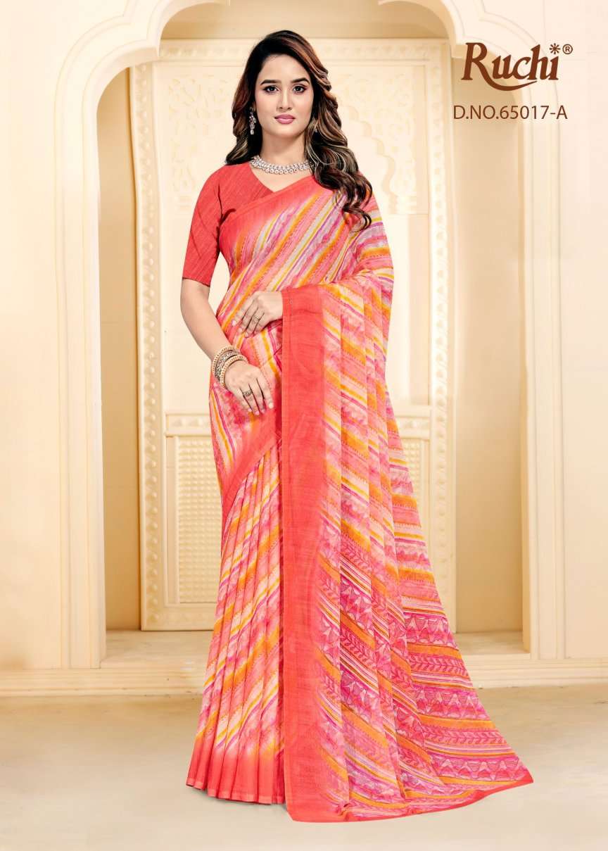 Ruchi Saree Super Star Chiffon Vol 256 Chiffon Saree