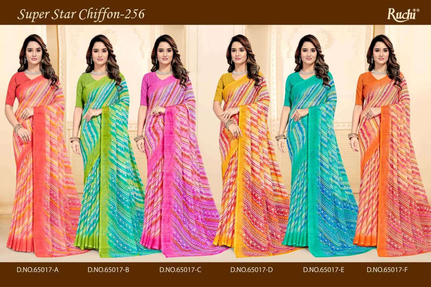 Ruchi Saree Super Star Chiffon Vol 256 Chiffon Saree