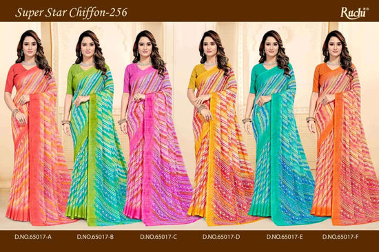 Ruchi Saree Super Star Chiffon Vol 256 Chiffon Saree