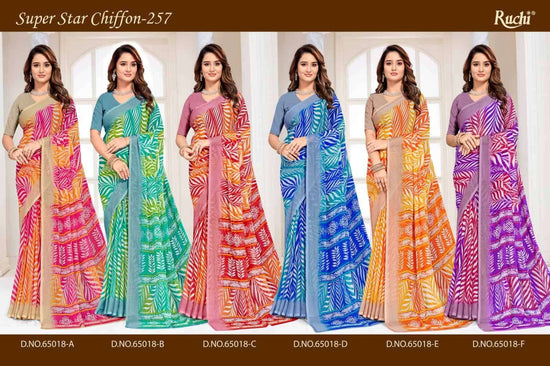 Ruchi Saree Super Star Chiffon Vol 257 Chiffon Saree