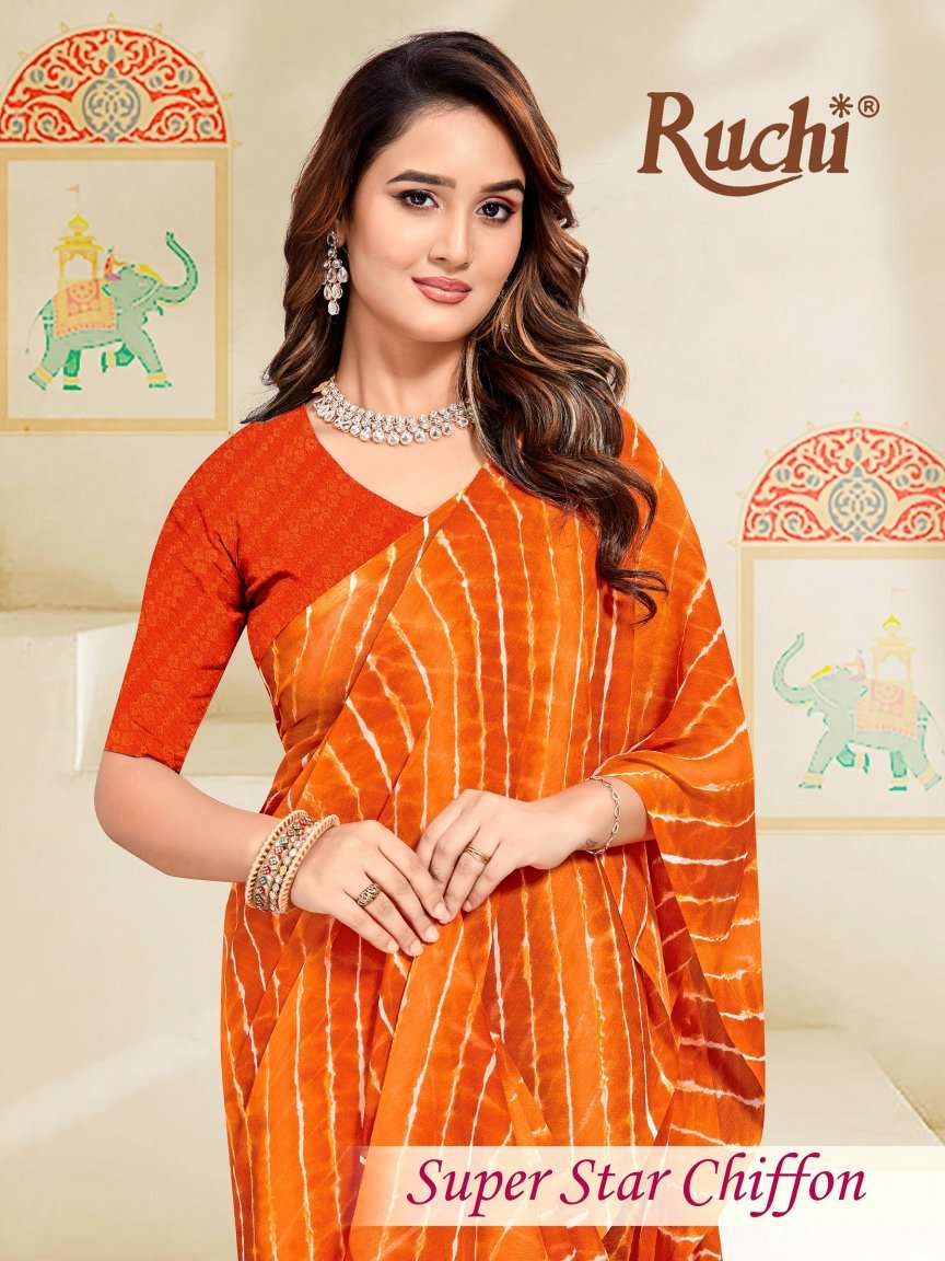 Ruchi Saree Super Star Chiffon Vol 258 Chiffon Saree