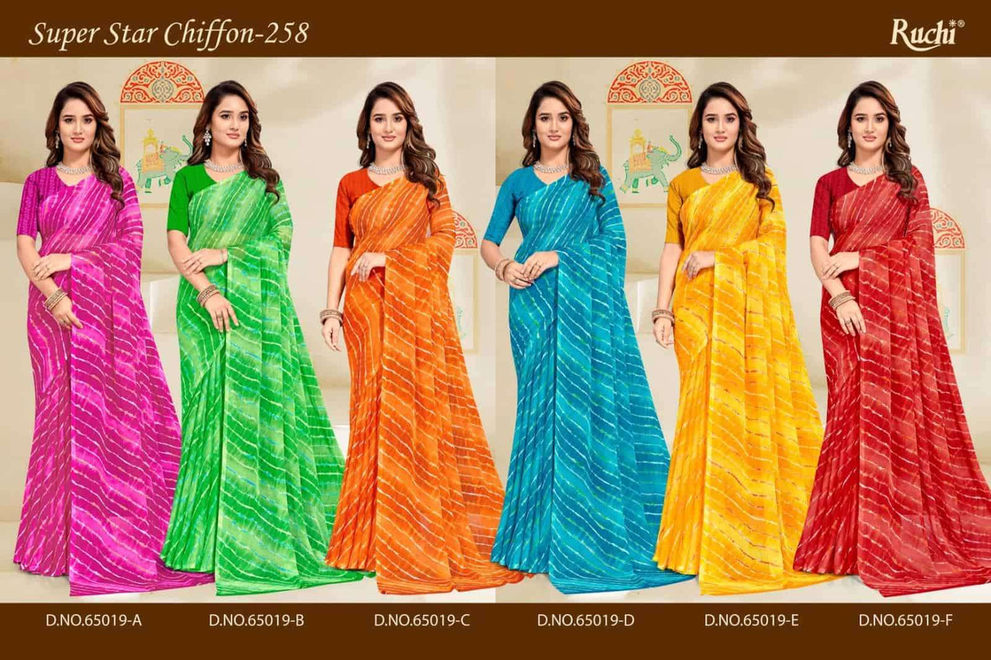 Ruchi Saree Super Star Chiffon Vol 258 Chiffon Saree