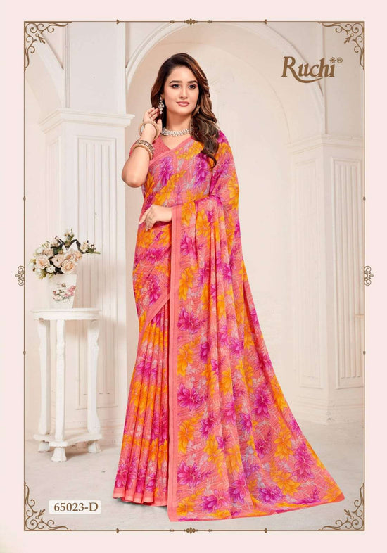 Ruchi Saree Super Star Chiffon Vol 261 Chiffon Saree Wholesale - Amrah Wholesale