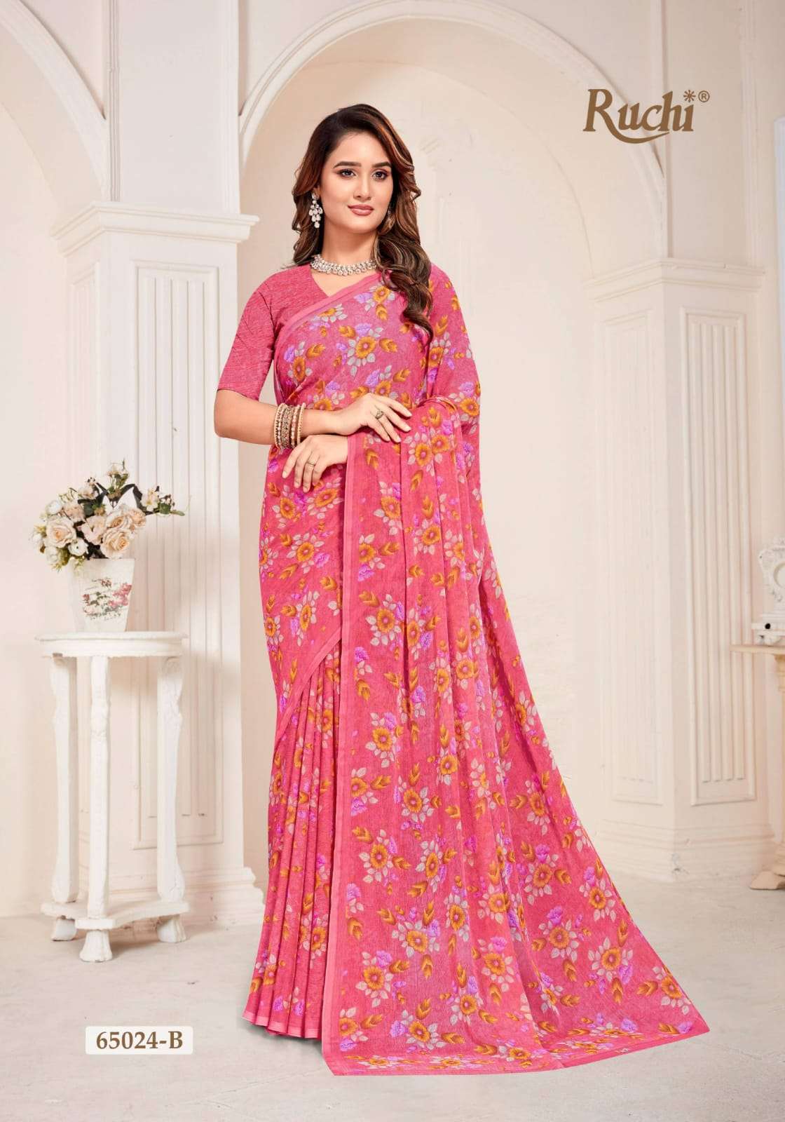 Ruchi Saree Super Star Chiffon Vol 261 Chiffon Saree Wholesale - Amrah Wholesale