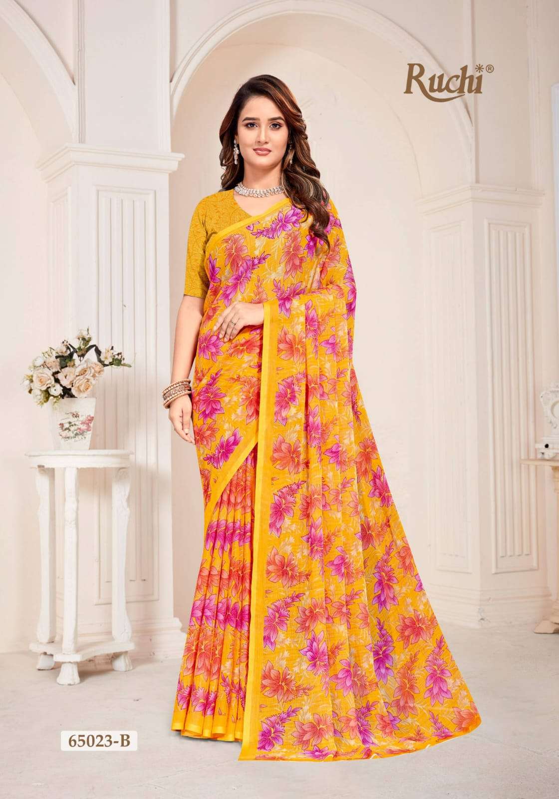 Ruchi Saree Super Star Chiffon Vol 261 Chiffon Saree Wholesale - Amrah Wholesale