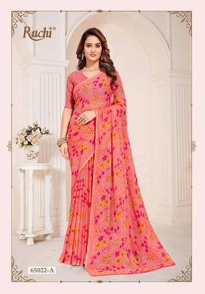Ruchi Saree Super Star Chiffon Vol 261 Chiffon Saree Wholesale - Amrah Wholesale