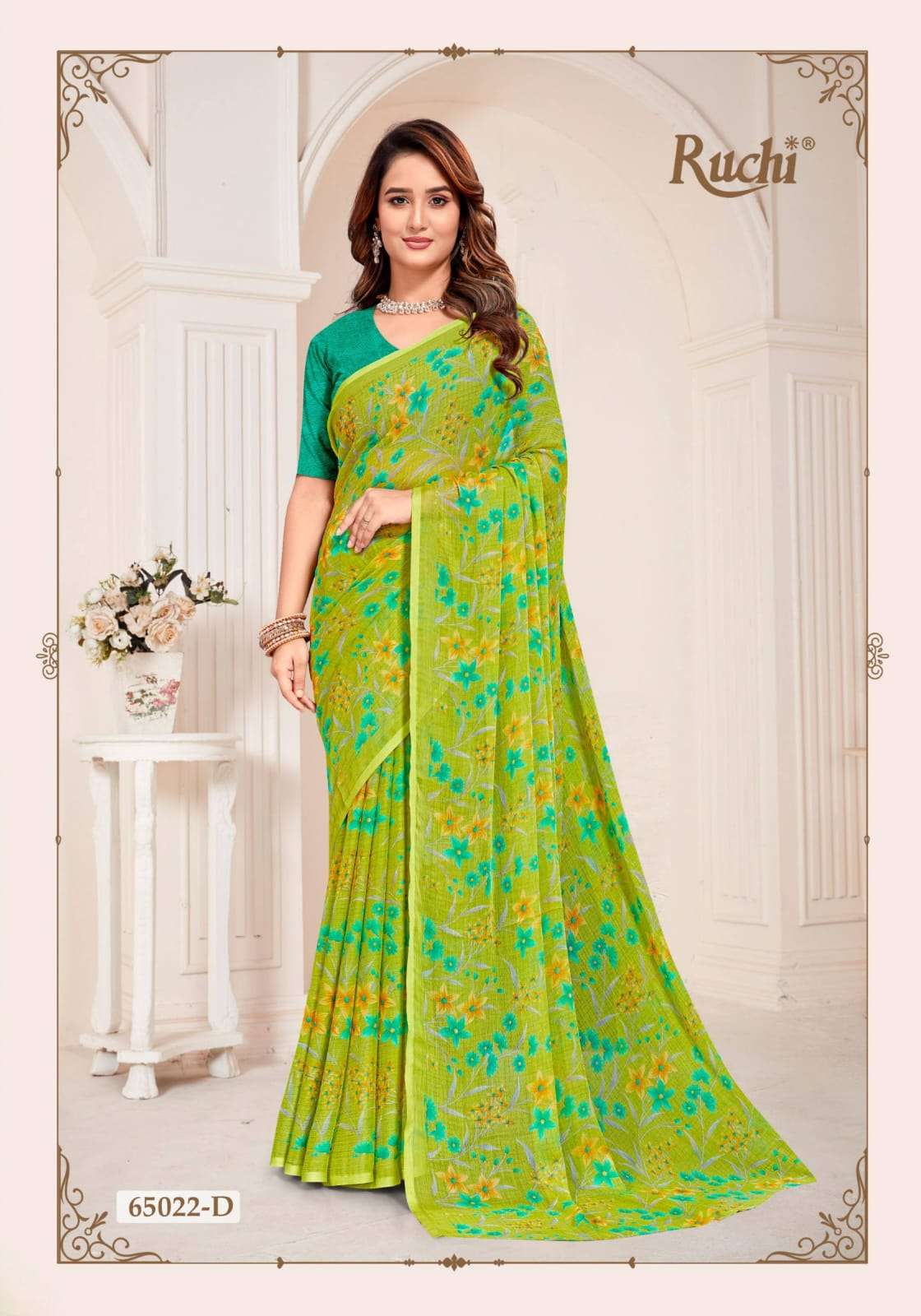 Ruchi Saree Super Star Chiffon Vol 261 Chiffon Saree Wholesale - Amrah Wholesale