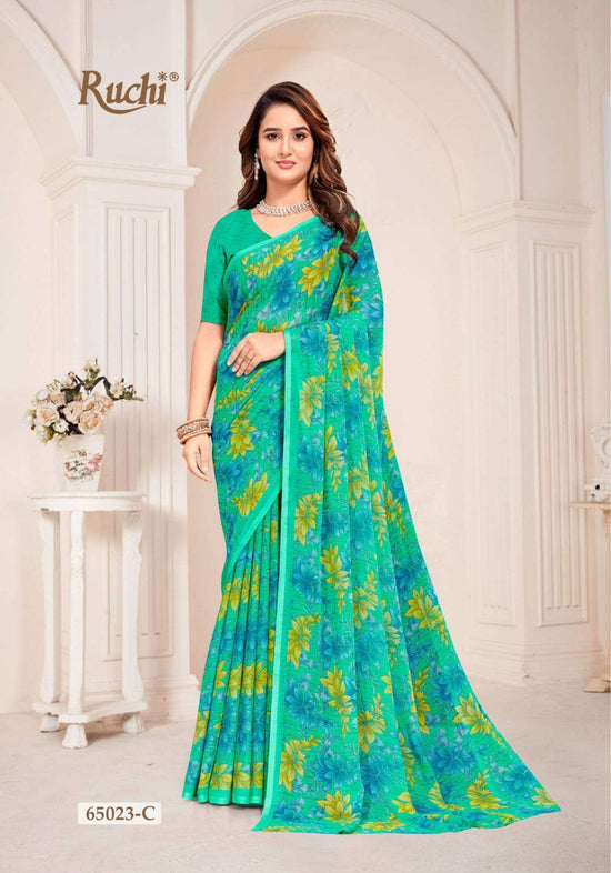 Ruchi Saree Super Star Chiffon Vol 261 Chiffon Saree Wholesale - Amrah Wholesale