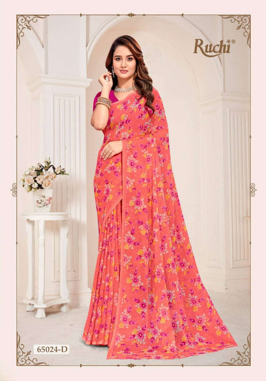 Ruchi Saree Super Star Chiffon Vol 261 Chiffon Saree Wholesale - Amrah Wholesale
