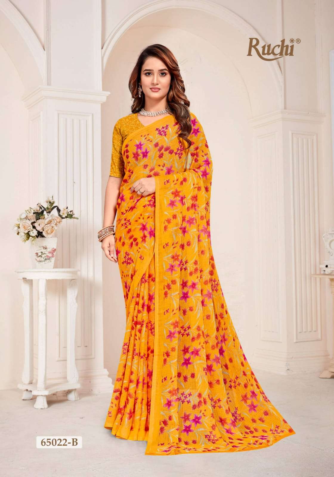Ruchi Saree Super Star Chiffon Vol 261 Chiffon Saree Wholesale - Amrah Wholesale
