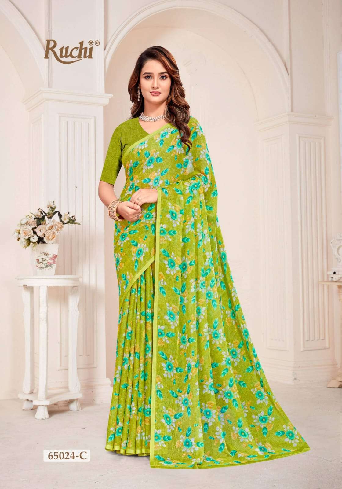 Ruchi Saree Super Star Chiffon Vol 261 Chiffon Saree Wholesale - Amrah Wholesale