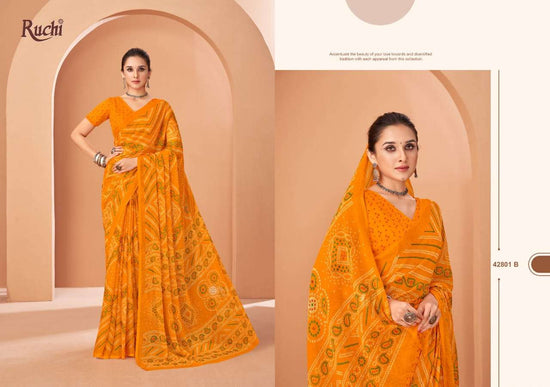 Ruchi Saree Super Star Vol Chiffon 195 Saree - Amrah Wholesale