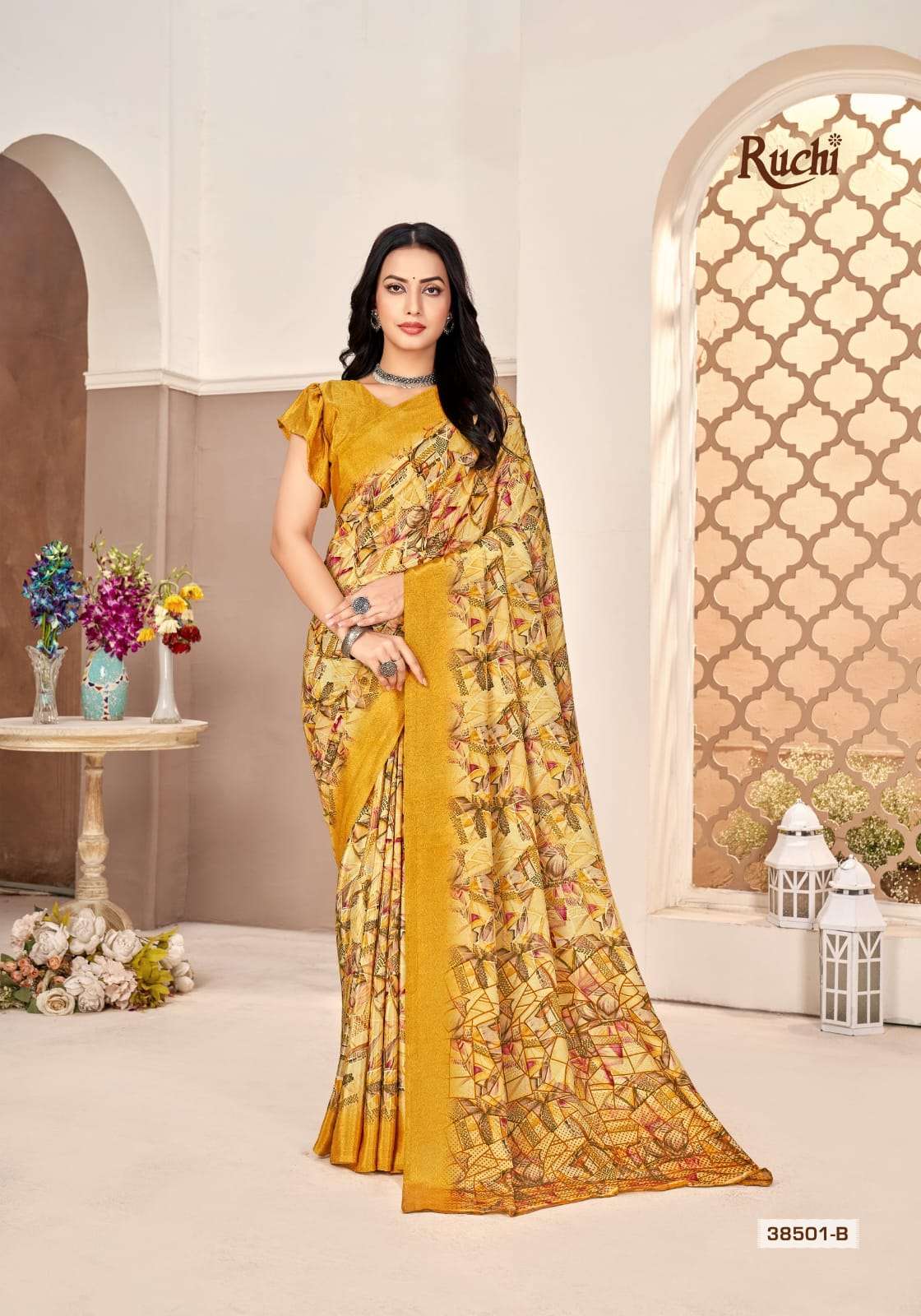Ruchi Saree Vedanta Silk Crepe Silk Saree - Amrah Wholesale