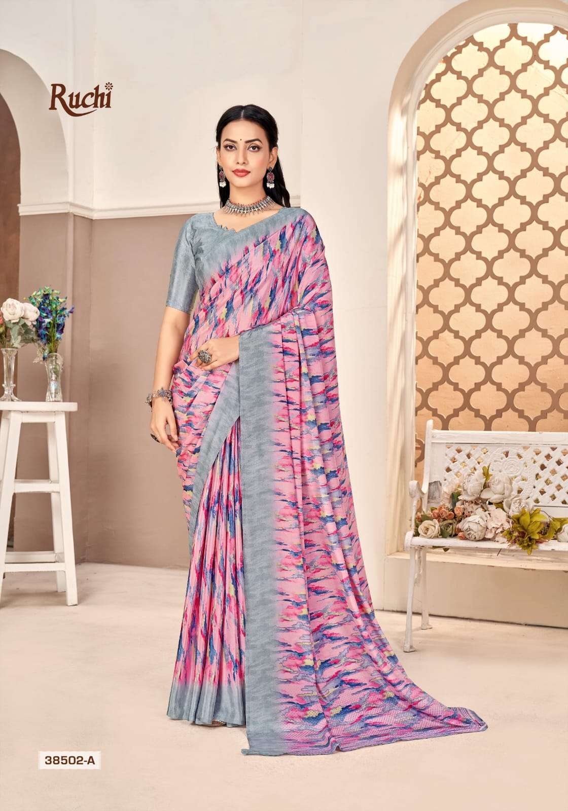 Ruchi Saree Vedanta Silk Crepe Silk Saree - Amrah Wholesale