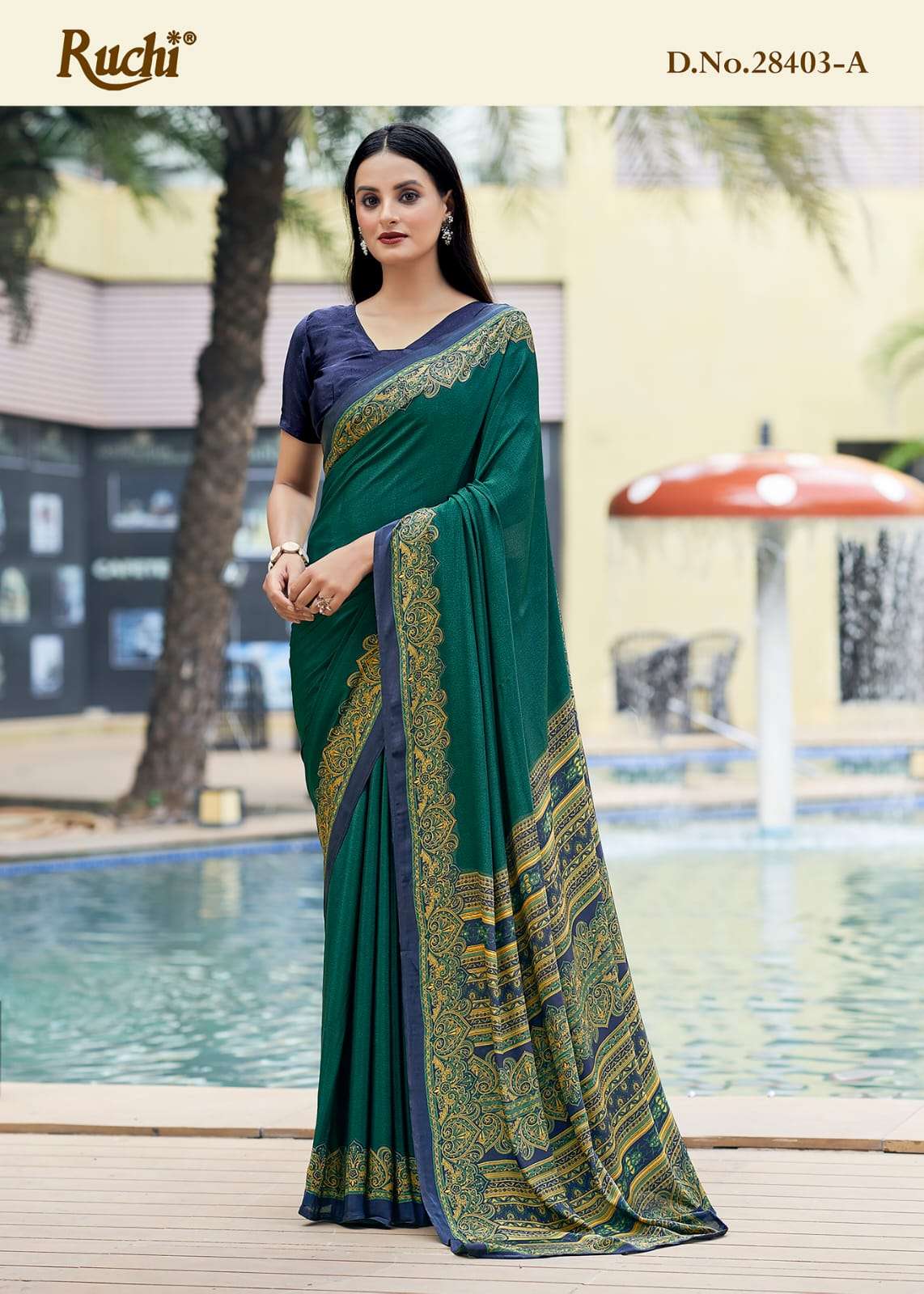 Ruchi Saree Vedanta Silk Vol 27 Silk Crape Saree