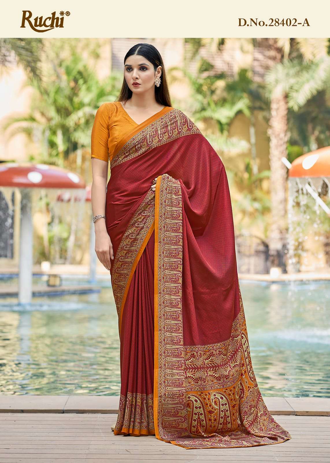 Ruchi Saree Vedanta Silk Vol 27 Silk Crape Saree