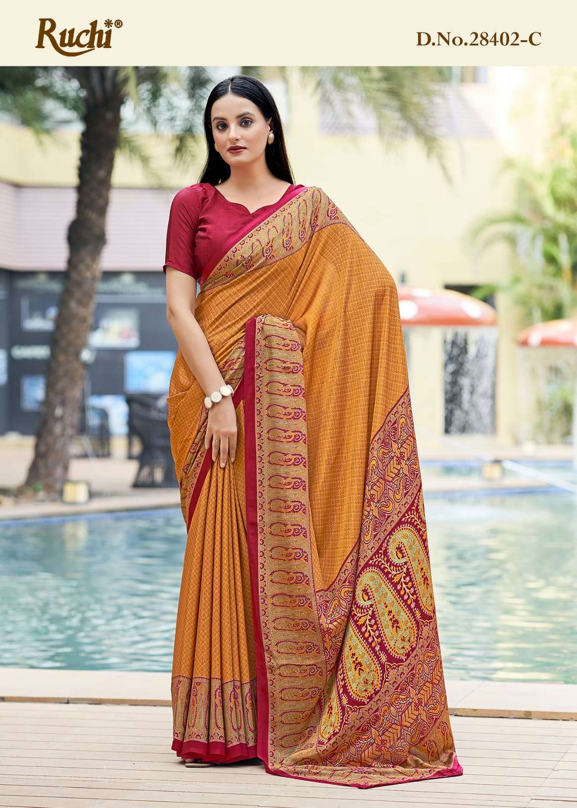 Ruchi Saree Vedanta Silk Vol 27 Silk Crape Saree