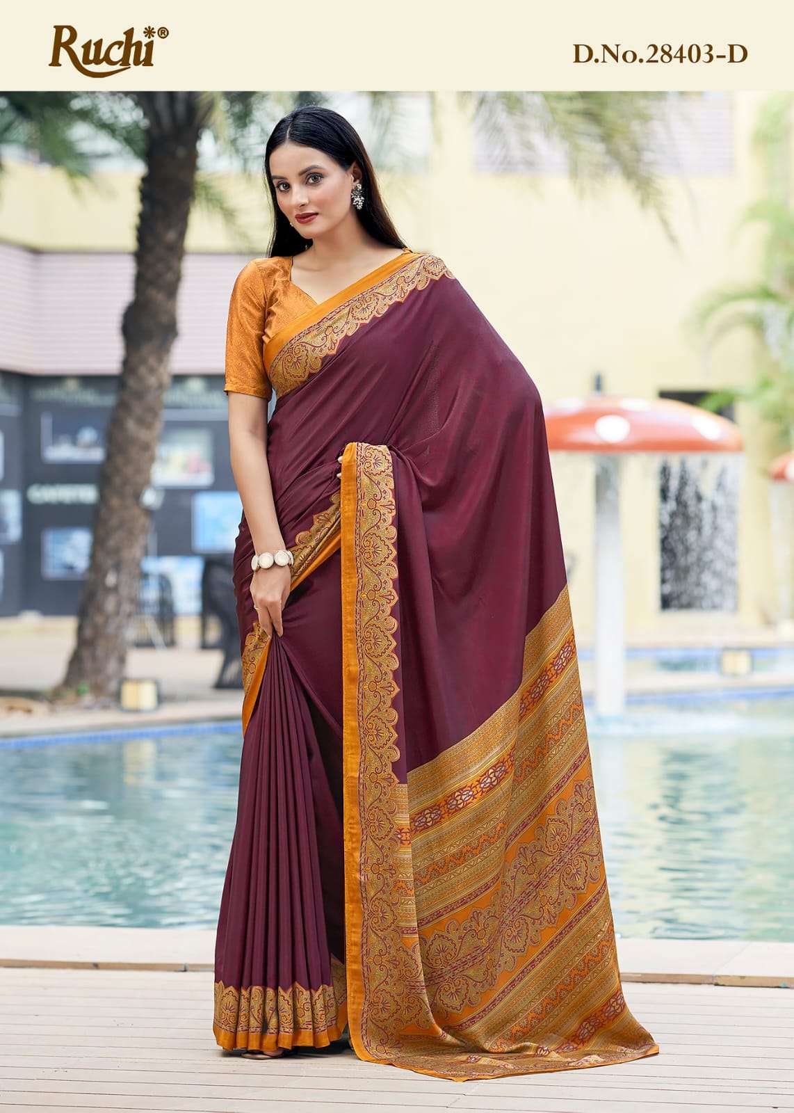 Ruchi Saree Vedanta Silk Vol 27 Silk Crape Saree