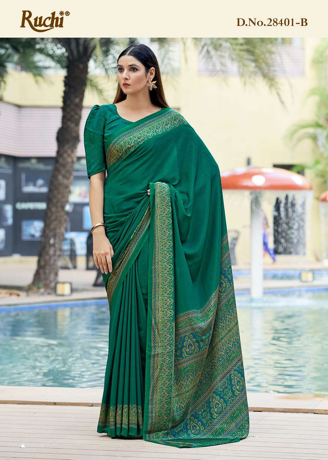 Ruchi Saree Vedanta Silk Vol 27 Silk Crape Saree