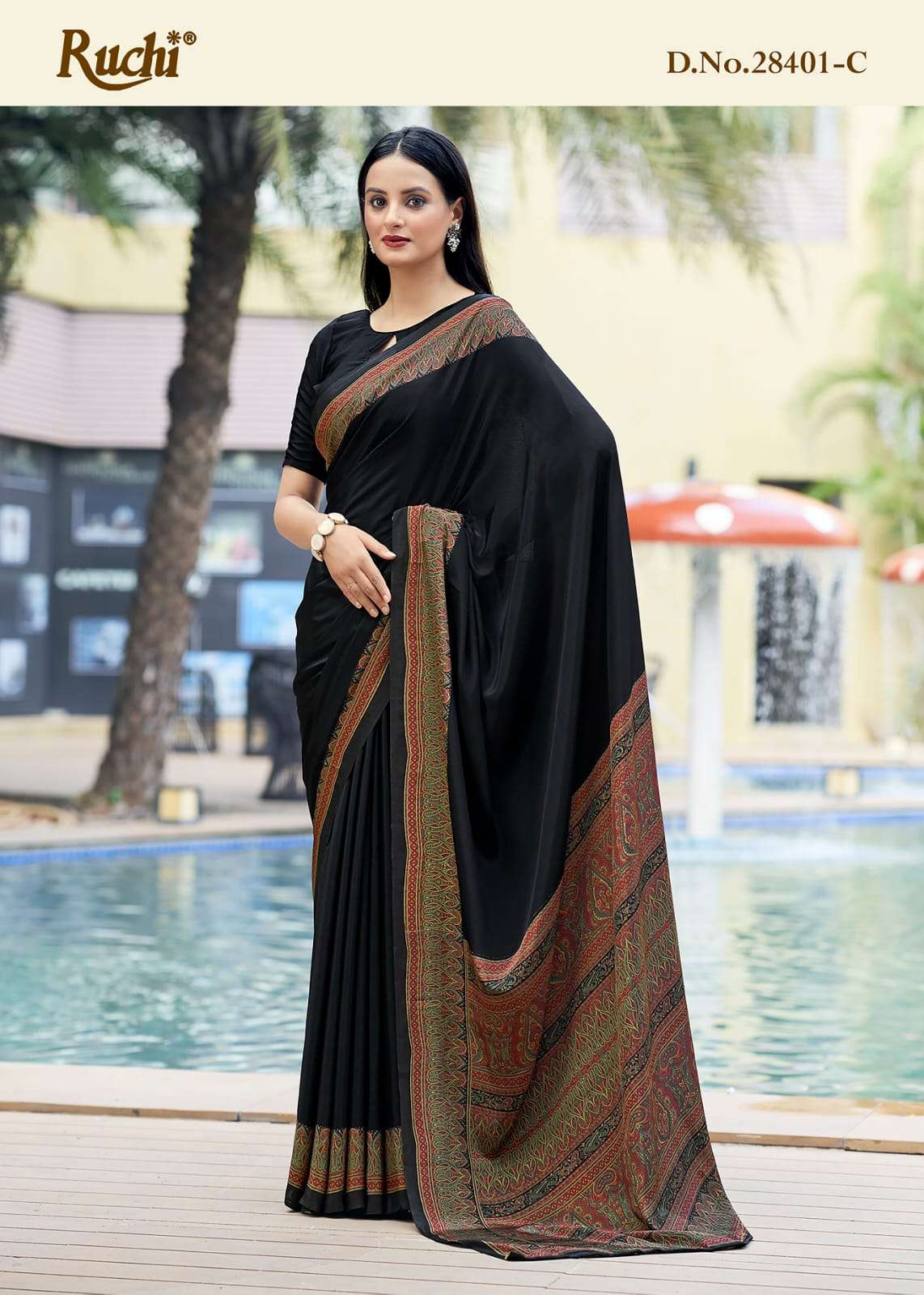 Ruchi Saree Vedanta Silk Vol 27 Silk Crape Saree