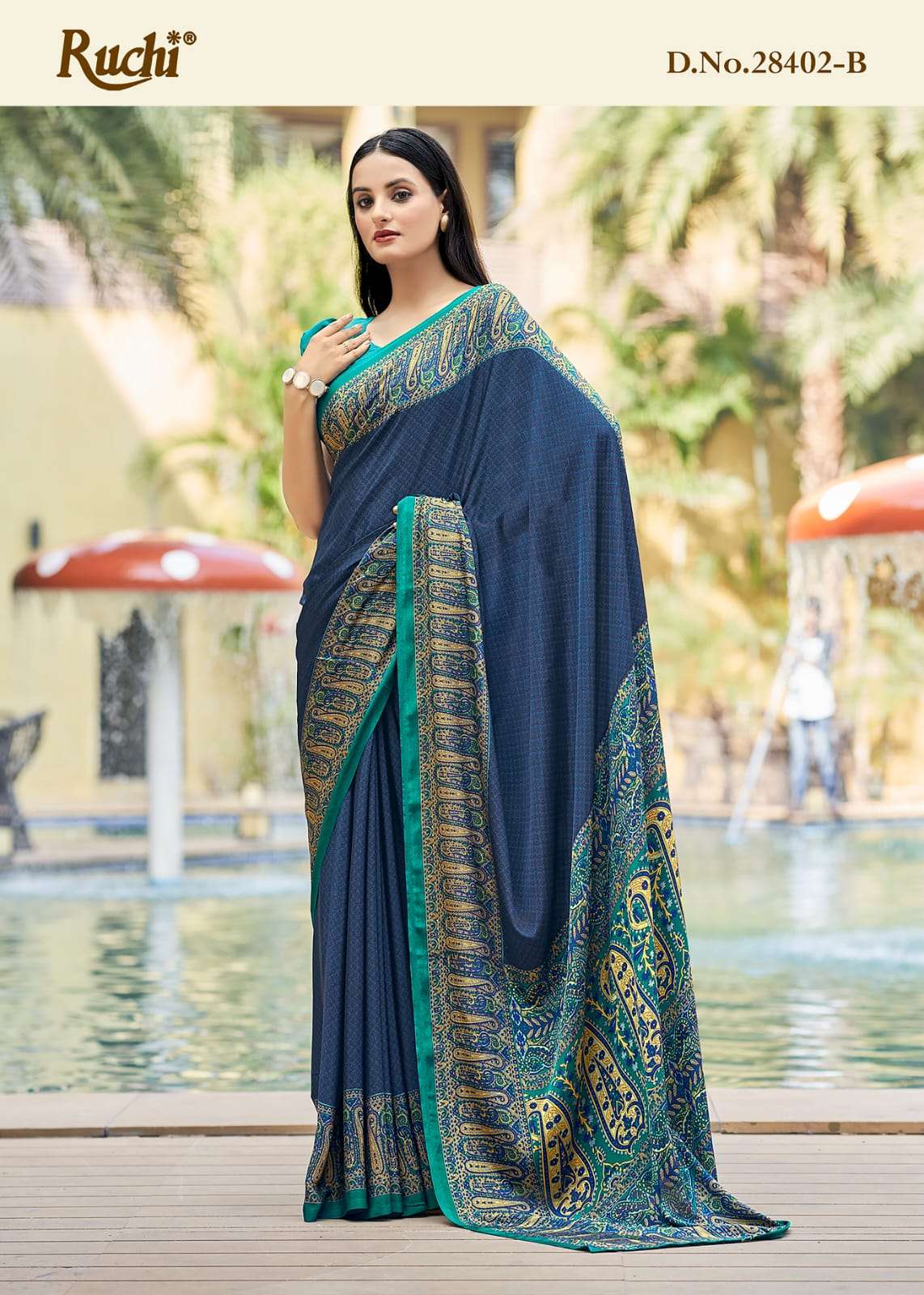 Ruchi Saree Vedanta Silk Vol 27 Silk Crape Saree