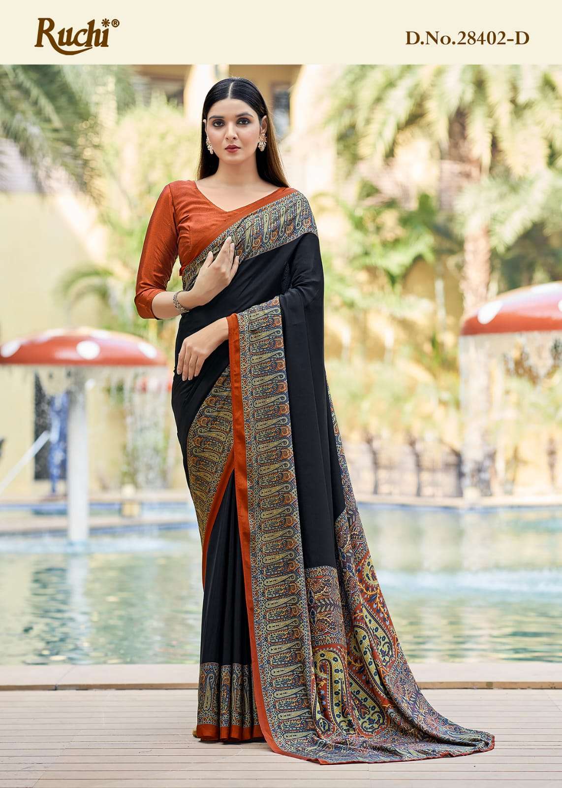 Ruchi Saree Vedanta Silk Vol 27 Silk Crape Saree