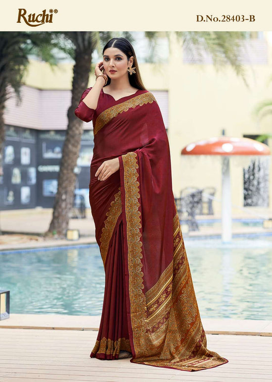 Ruchi Saree Vedanta Silk Vol 27 Silk Crape Saree