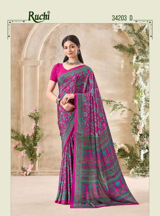 Ruchi Saree Vedanta Silk Vol 35 Silk Crape Saree
