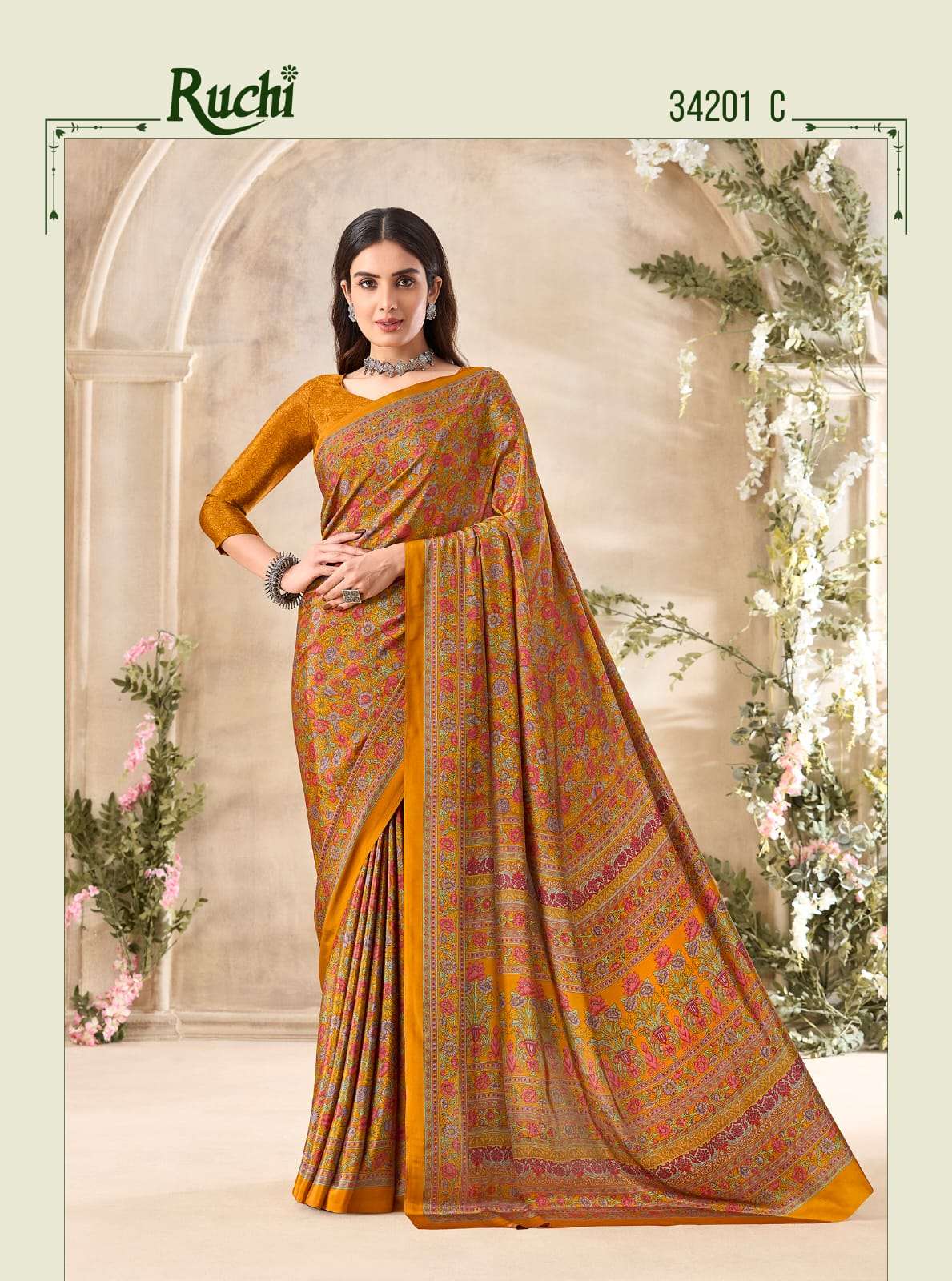 Ruchi Saree Vedanta Silk Vol 35 Silk Crape Saree