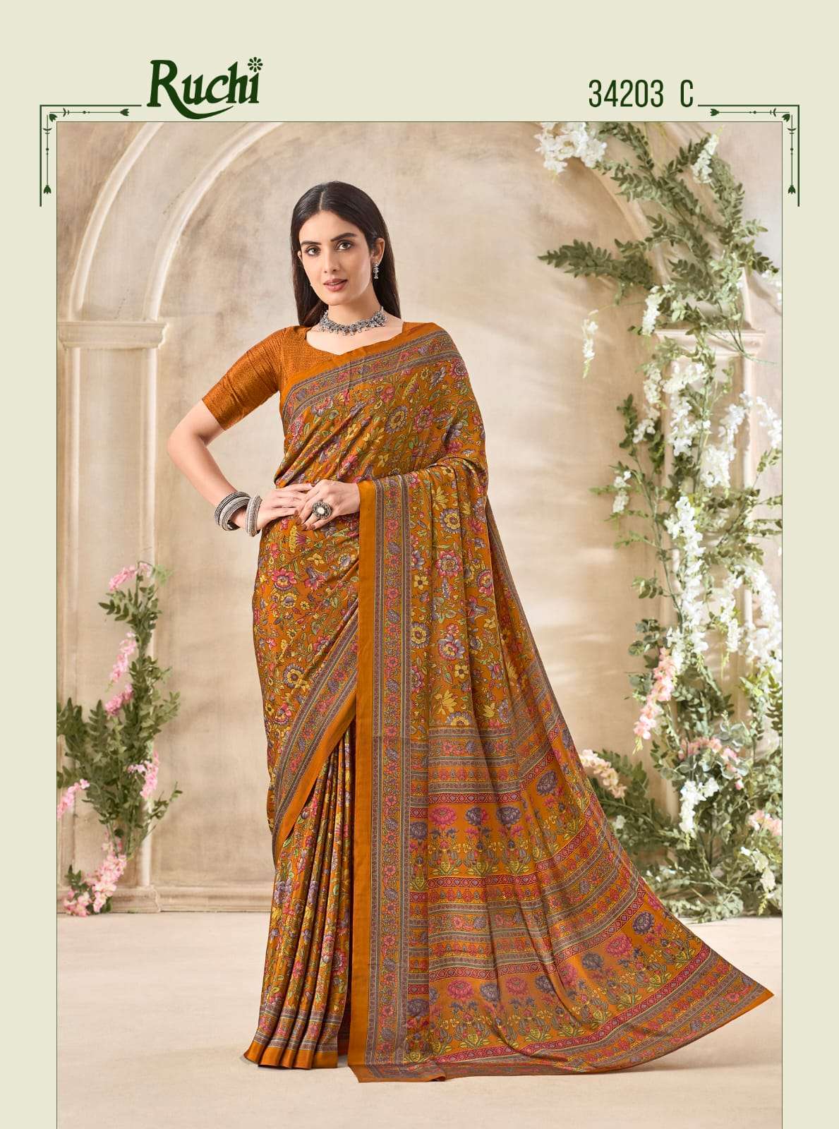 Ruchi Saree Vedanta Silk Vol 35 Silk Crape Saree
