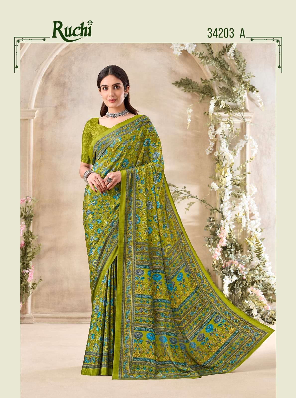 Ruchi Saree Vedanta Silk Vol 35 Silk Crape Saree