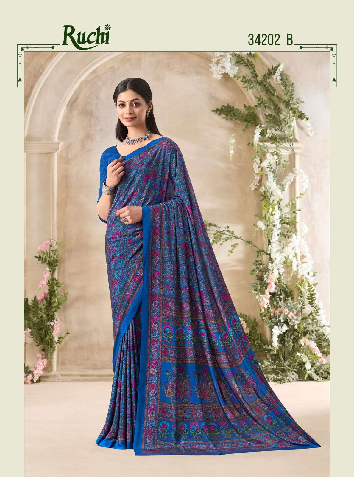 Ruchi Saree Vedanta Silk Vol 35 Silk Crape Saree