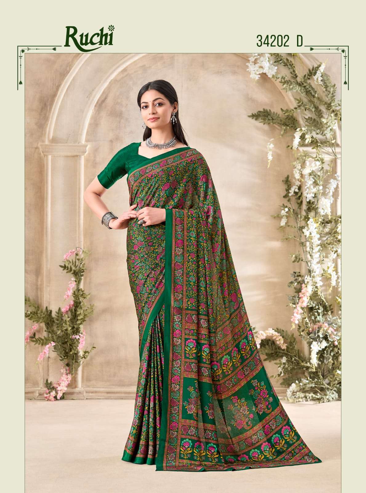 Ruchi Saree Vedanta Silk Vol 35 Silk Crape Saree
