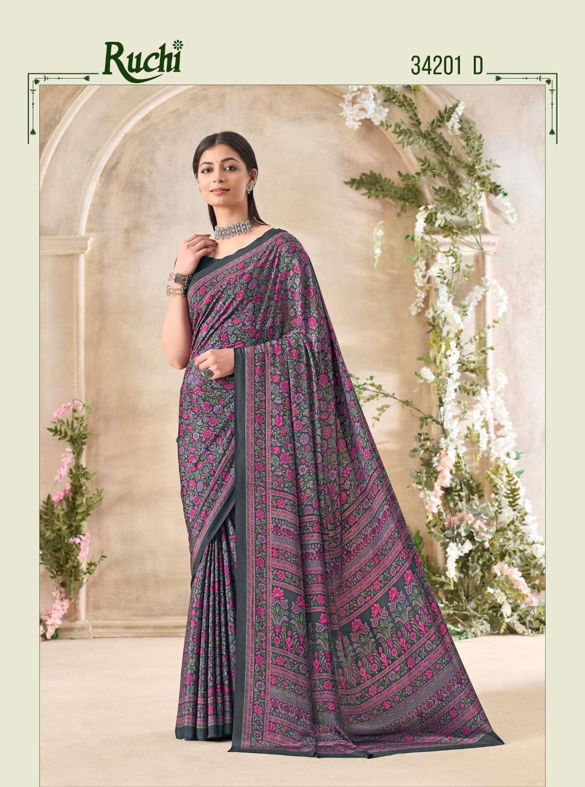 Ruchi Saree Vedanta Silk Vol 35 Silk Crape Saree