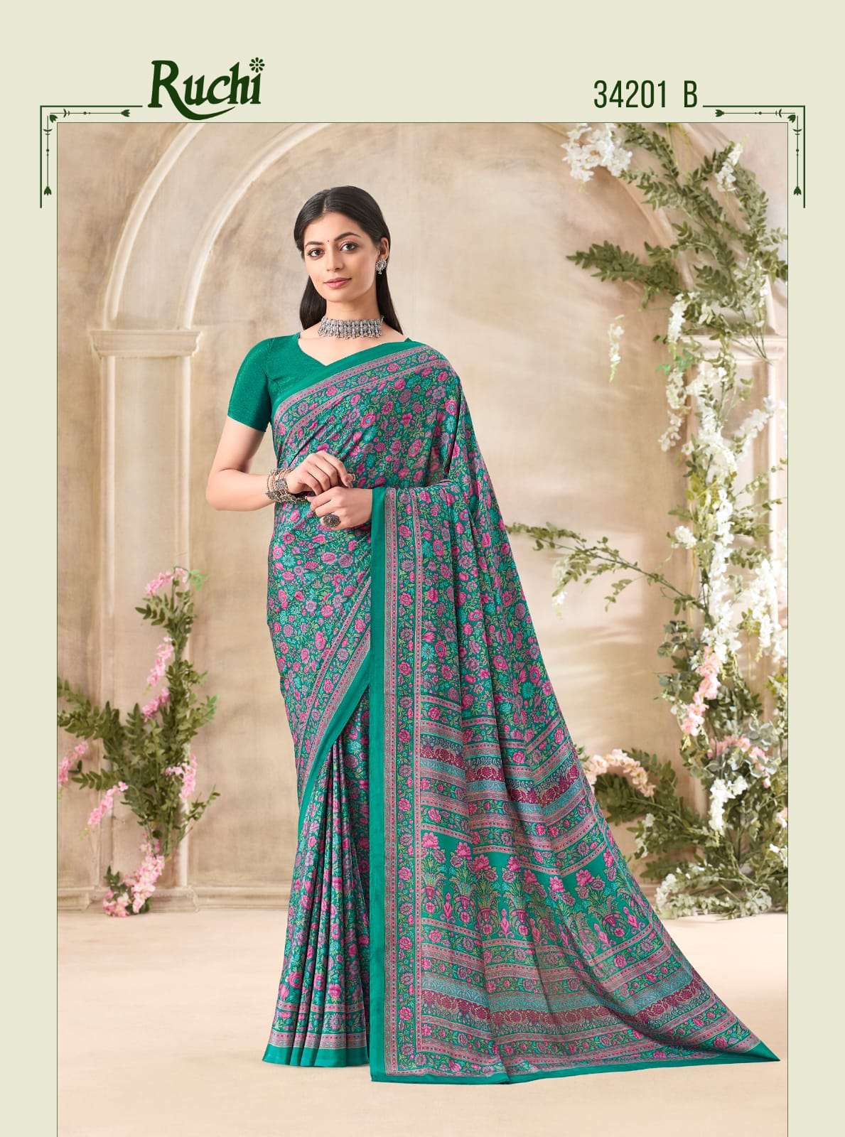 Ruchi Saree Vedanta Silk Vol 35 Silk Crape Saree