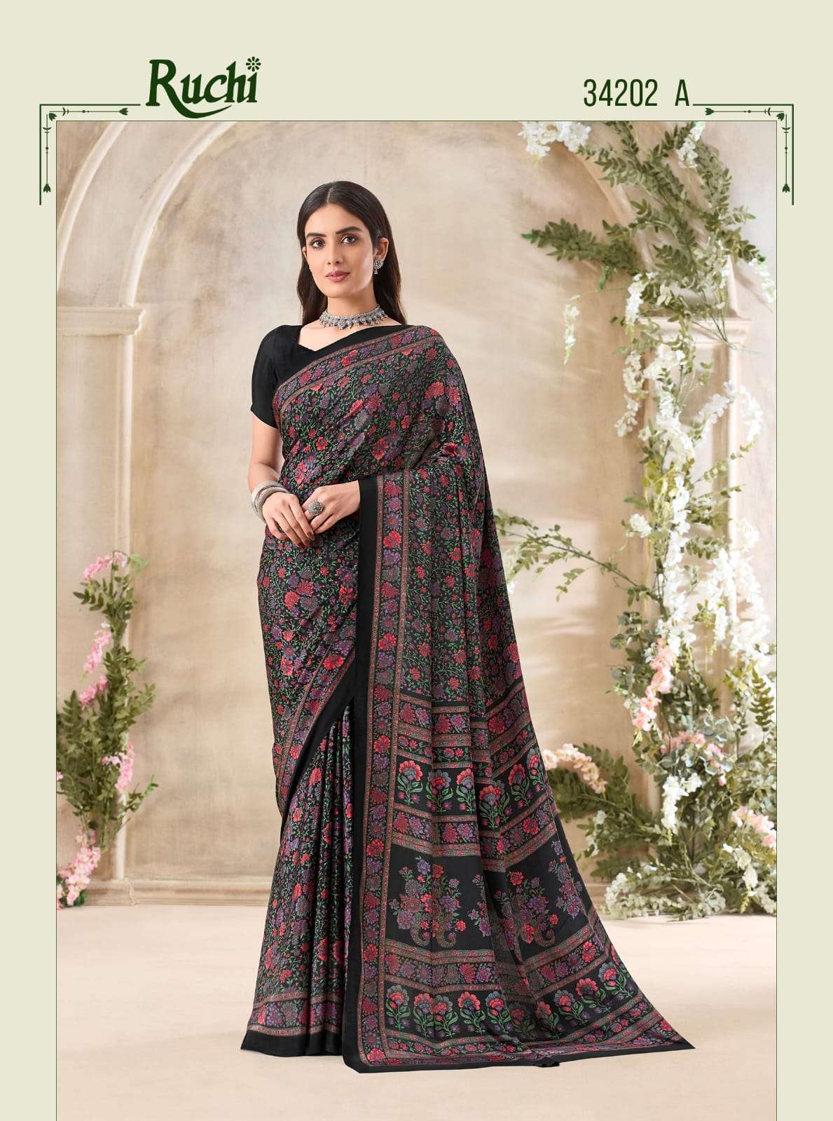 Ruchi Saree Vedanta Silk Vol 35 Silk Crape Saree