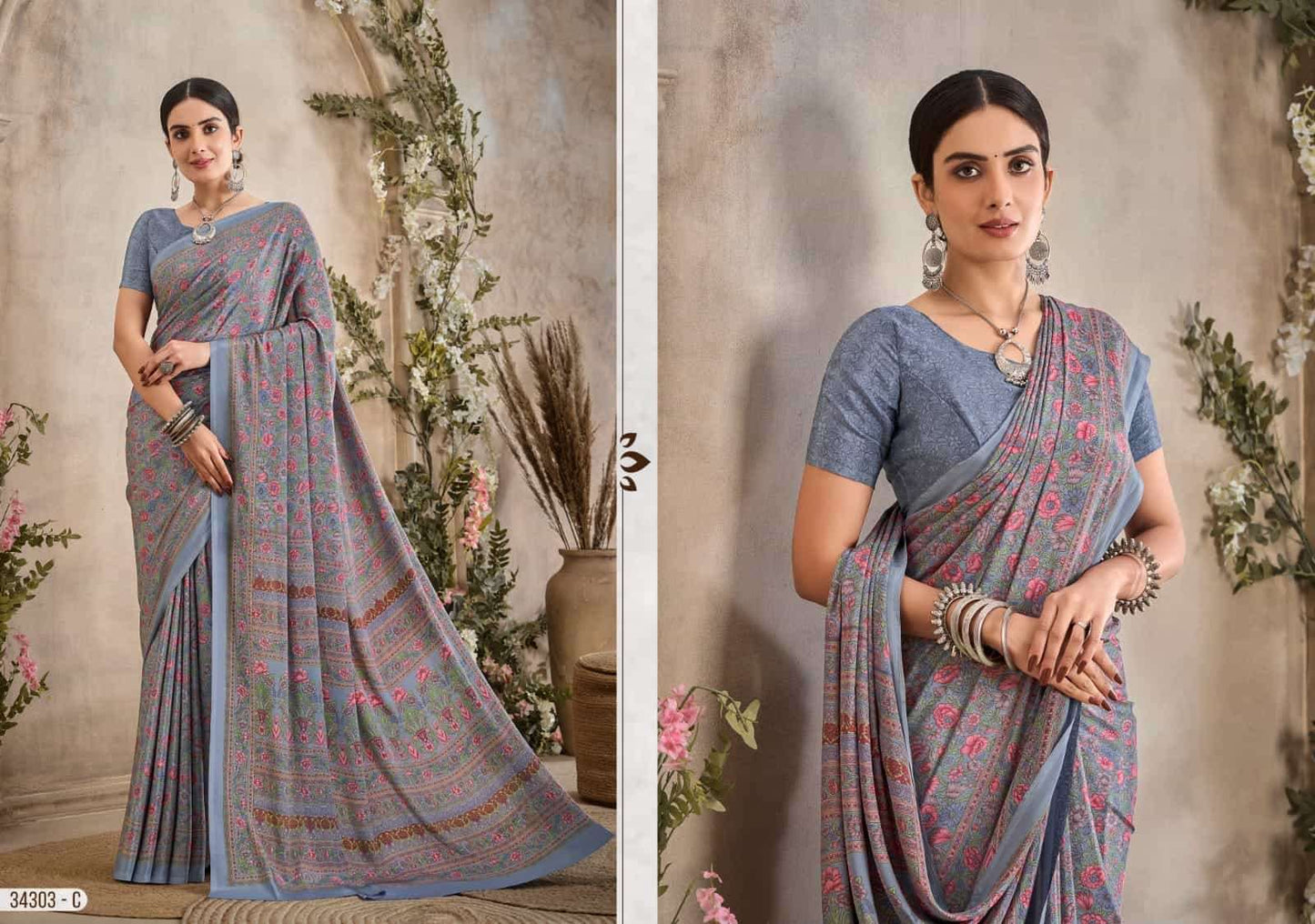 Ruchi Saree Vedanta Silk Vol 36 Silk Crepe Printed Saree - Amrah Wholesale