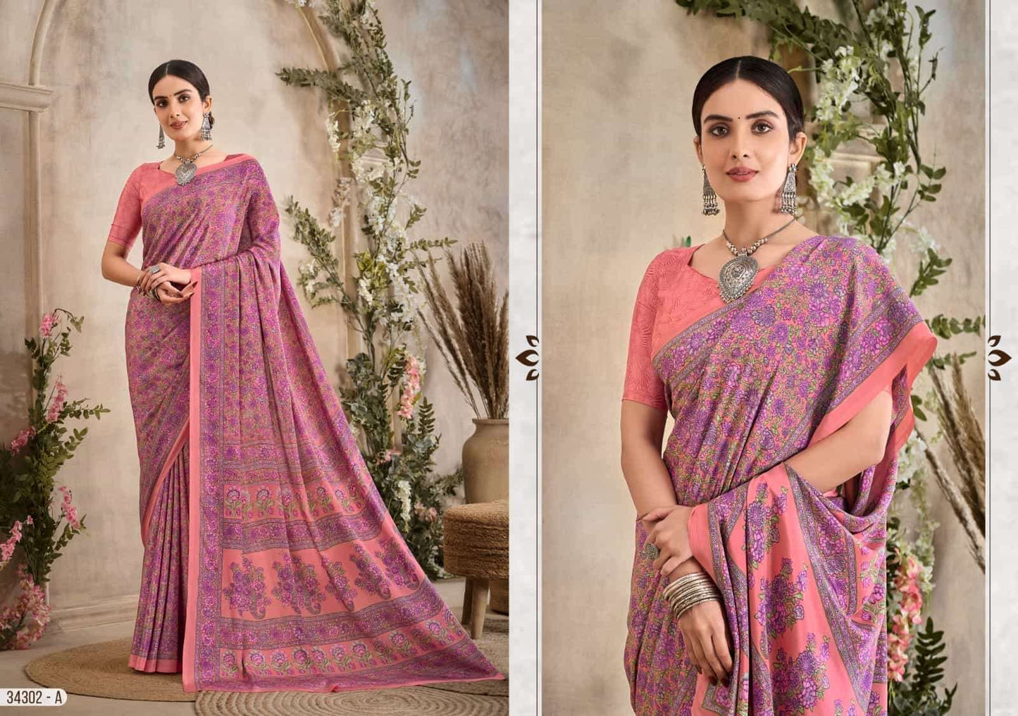 Ruchi Saree Vedanta Silk Vol 36 Silk Crepe Printed Saree - Amrah Wholesale