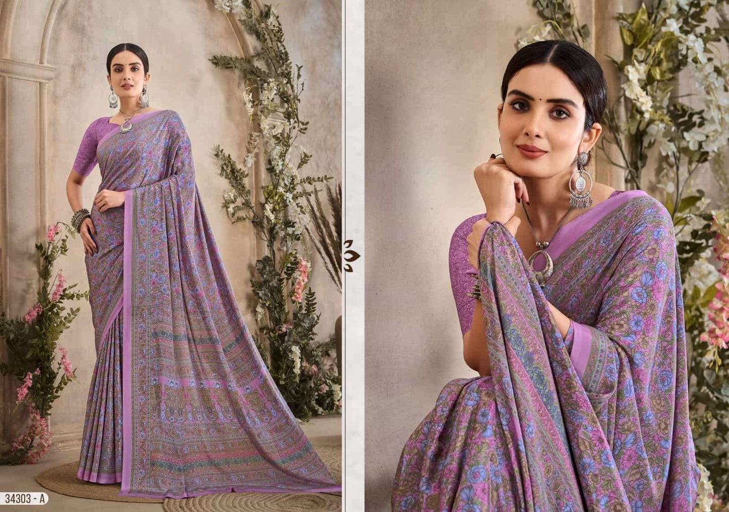 Ruchi Saree Vedanta Silk Vol 36 Silk Crepe Printed Saree - Amrah Wholesale