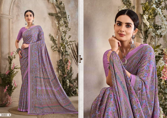Ruchi Saree Vedanta Silk Vol 36 Silk Crepe Printed Saree - Amrah Wholesale