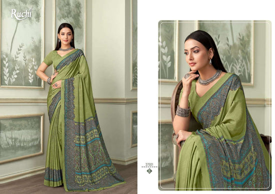 Ruchi Saree Vedanta Silk Vol 37 Premium Silk Crepe Saree Collection - Amrah Wholesale