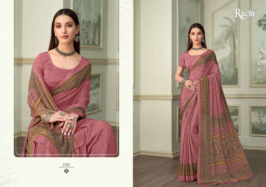 Ruchi Saree Vedanta Silk Vol 37 Premium Silk Crepe Saree Collection - Amrah Wholesale