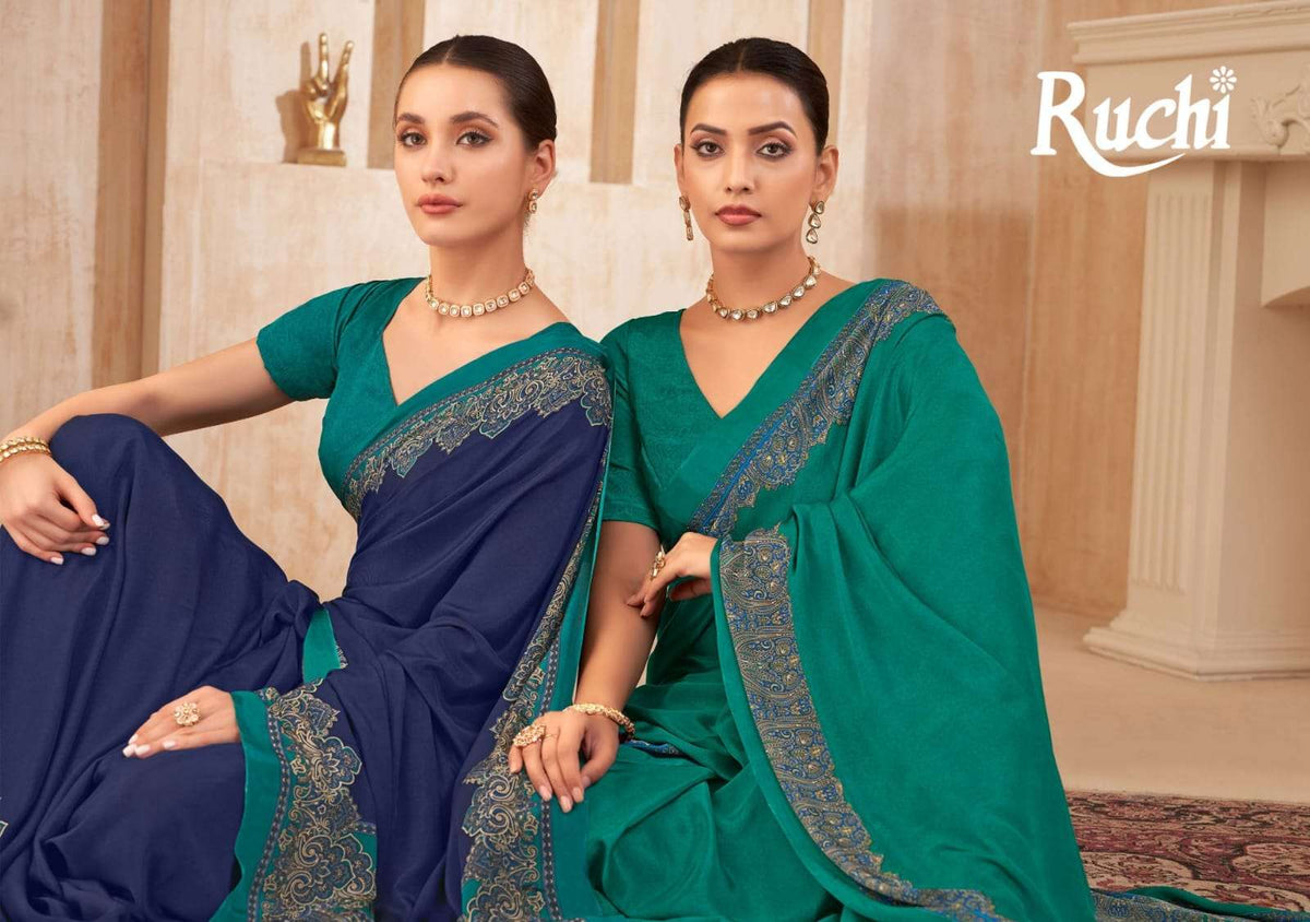 Ruchi Saree Vedanta Silk Vol 38 Crape Printed Saree - Amrah Wholesale