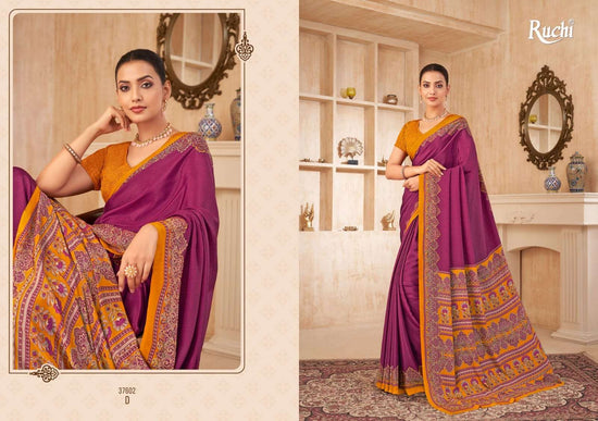 Ruchi Saree Vedanta Silk Vol 38 Crape Printed Saree - Amrah Wholesale