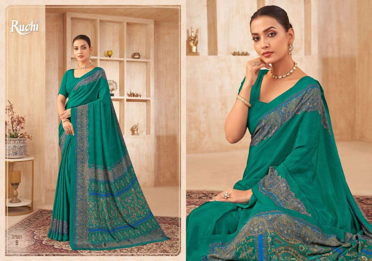 Ruchi Saree Vedanta Silk Vol 38 Crape Printed Saree - Amrah Wholesale