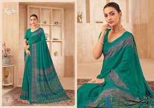 Ruchi Saree Vedanta Silk Vol 38 Crape Printed Saree