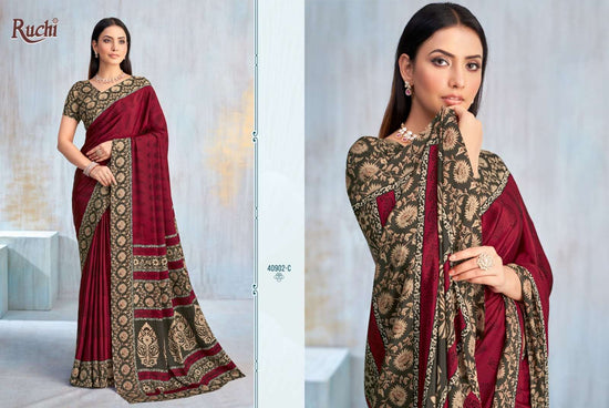 Ruchi Saree Vedanta Silk Vol 42 Crape Saree - Amrah Wholesale